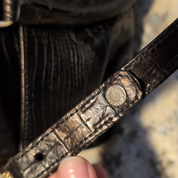 Brahmin Vintage Like New Crandall Doctors Dark Brown Black Tomago - Picture 8 of 16